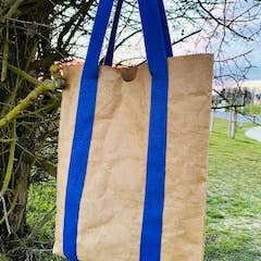 Ecolif3 – wholesale Grocery/shopping bag – Twins Washable Paper Bag Blue1