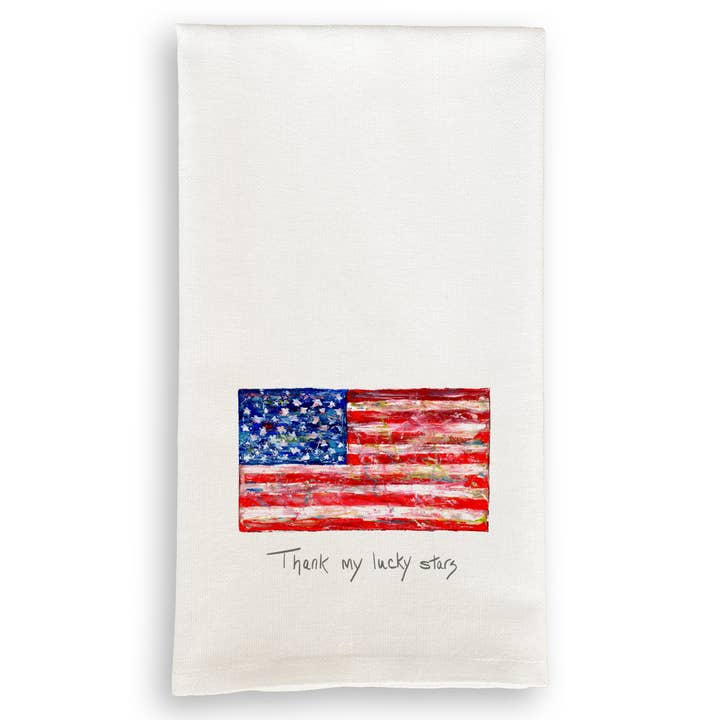 Drapeau avec Thank My Lucky Stars pour la vente par French Graffiti