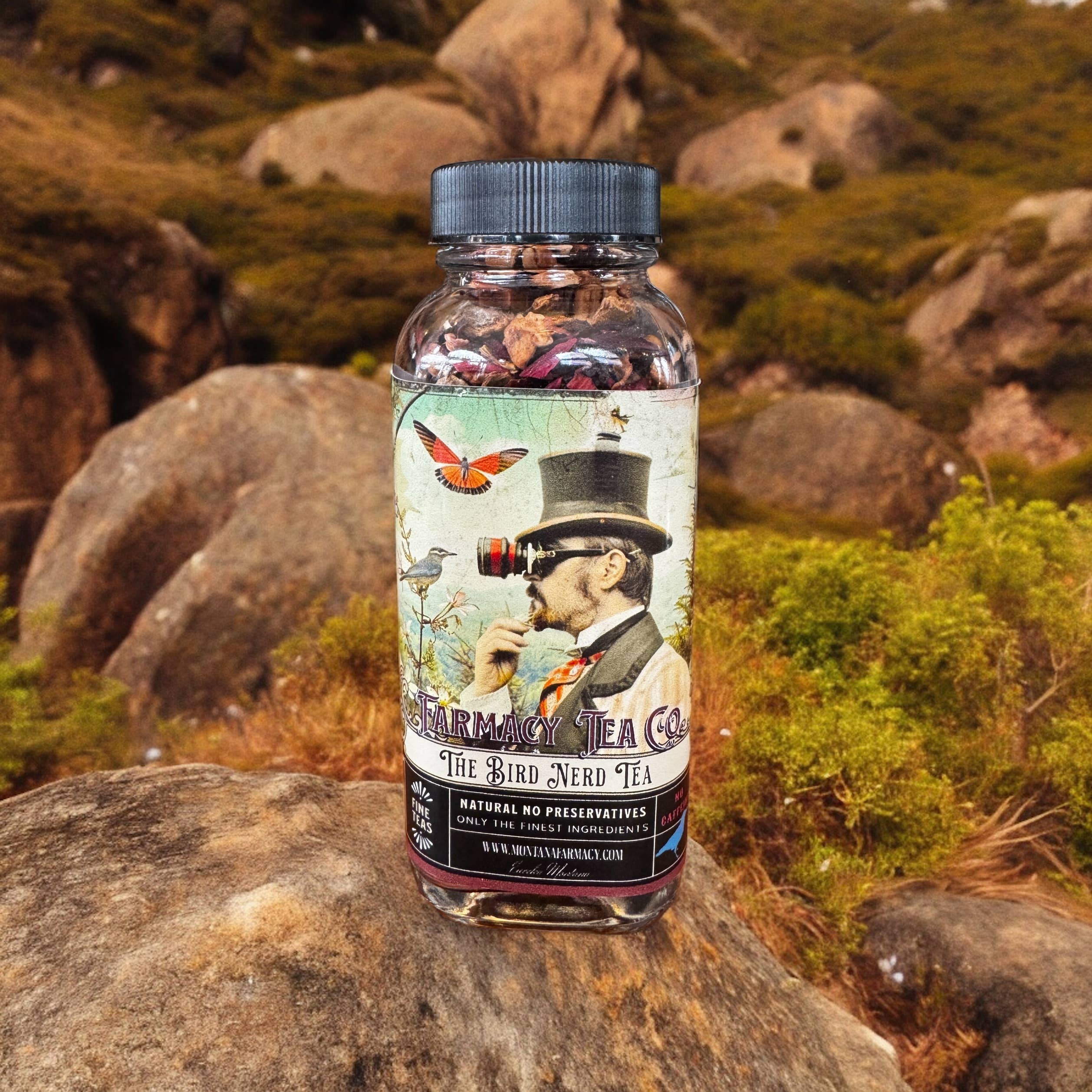 Montana Farmacy - Vendita all'ingrosso Tè sfusi - Nerd degli uccelli Birdwatching Tè All'aperto delizioso barattolo di vetro11