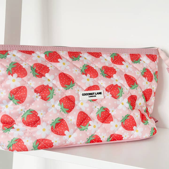 Coconut Lane - Wholesale Makeup/Cosmetic Bag - Magic Lifestyle Pouch - Quilted Berry Cute Strawberry4