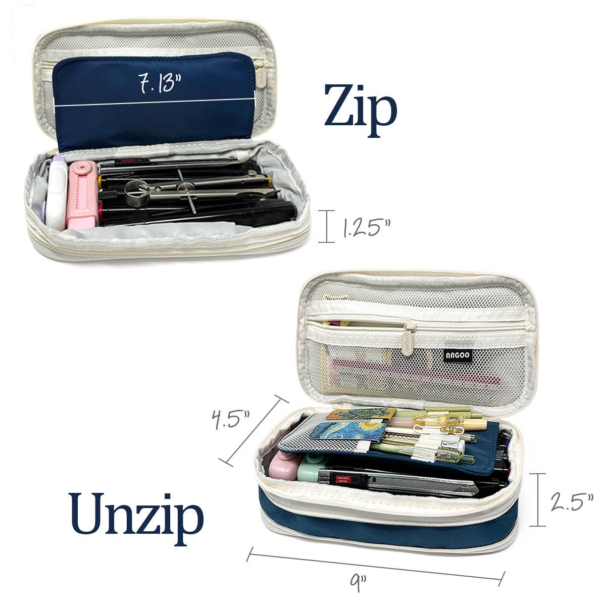 Wrapables.com - Wholesale Pencil Case/Pouch - Wrapables Large Capacity Pencil Case Expandable Pencil Pouch1