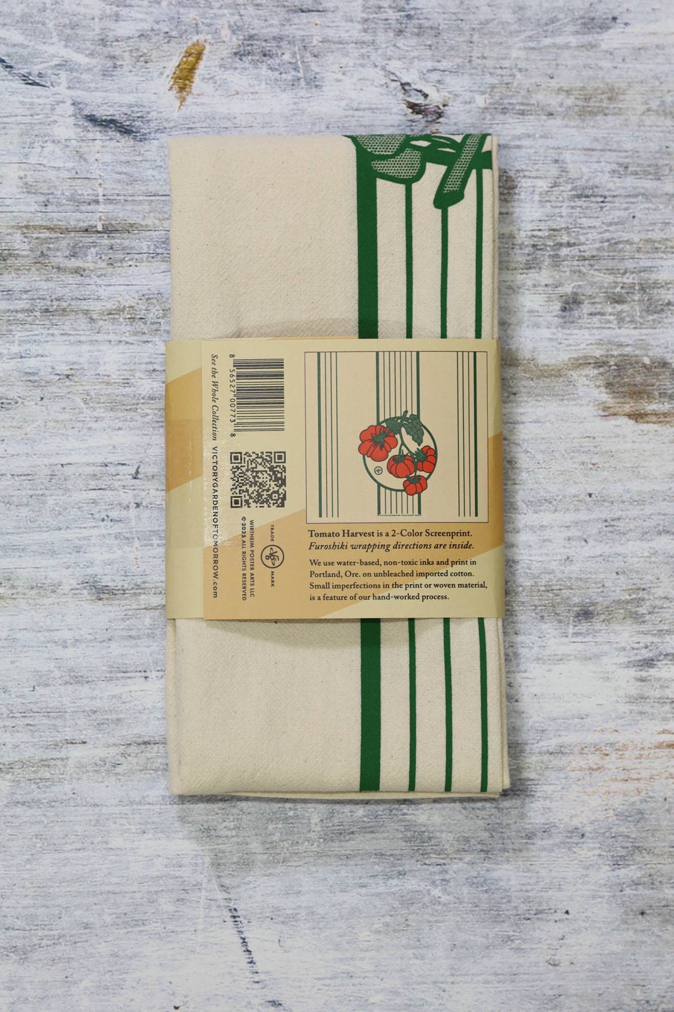 Wirtheim Poster Arts LLC - Wholesale Tea Towel - Tomato Harvest - Floursack Furoshiki Towel7