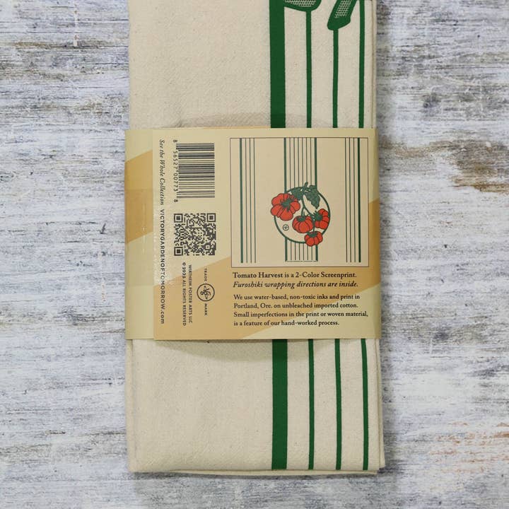 Wirtheim Poster Arts LLC - Wholesale Tea Towel - Tomato Harvest - Floursack Furoshiki Towel7