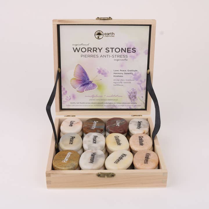 Inspirational Worry Stones Displayer of 36 and other Purchase Wholesale inspirational stones. Free Returns & Net 60 Terms on Faire trending on Faire.