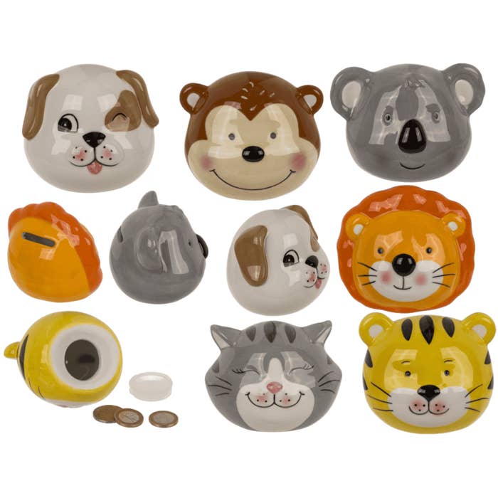 Sparbüchse, Tierfreunde, 10 x 8 x 7 cm, für den Großhandel von Out of the blue KG