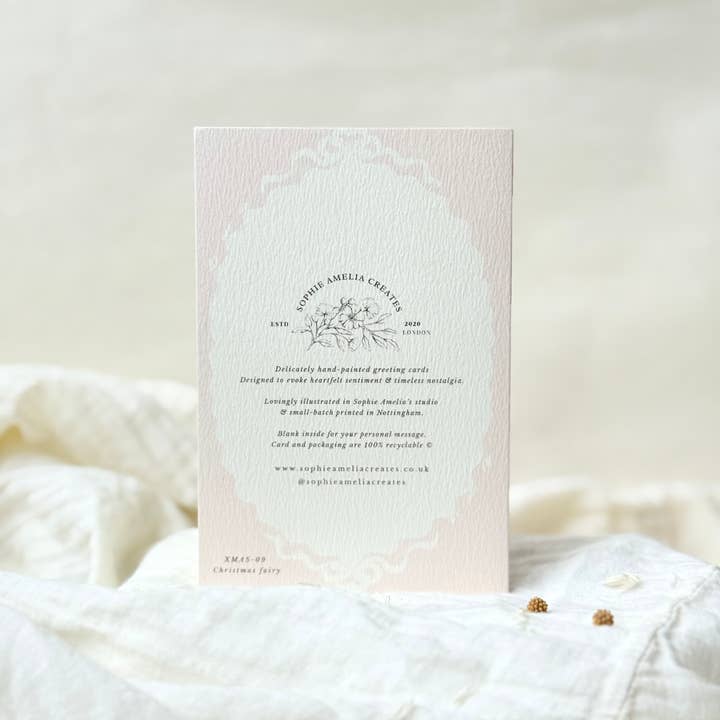 Sophie Amelia Creates – wholesale Christmas card – Happy Kissmas - hand finished glitter card1