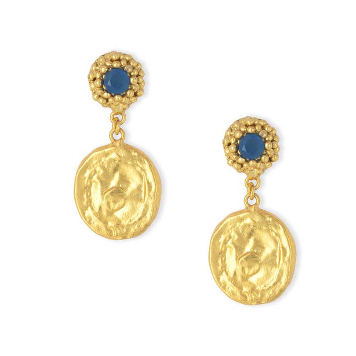 Mohnblumen-Stud-Münzohrringe für den Großhandel von Ashiana London