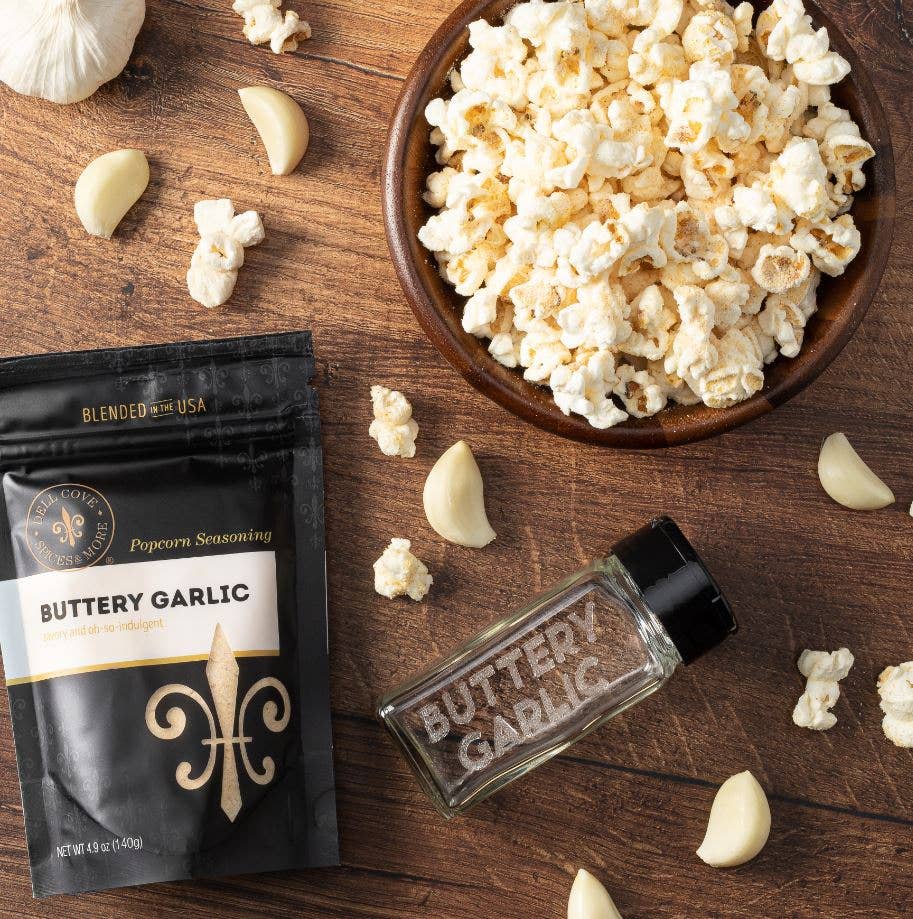 Dell Cove Spices & More Co. - Wholesale Dried Spice Mix - Buttery Garlic Popcorn Seasoning - Savory Spice Blend 7