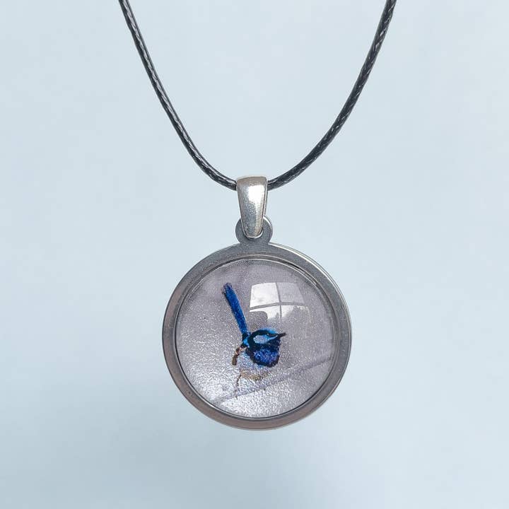 Blue Wren - Pendant (Small) for wholesale by Myrtle & Me