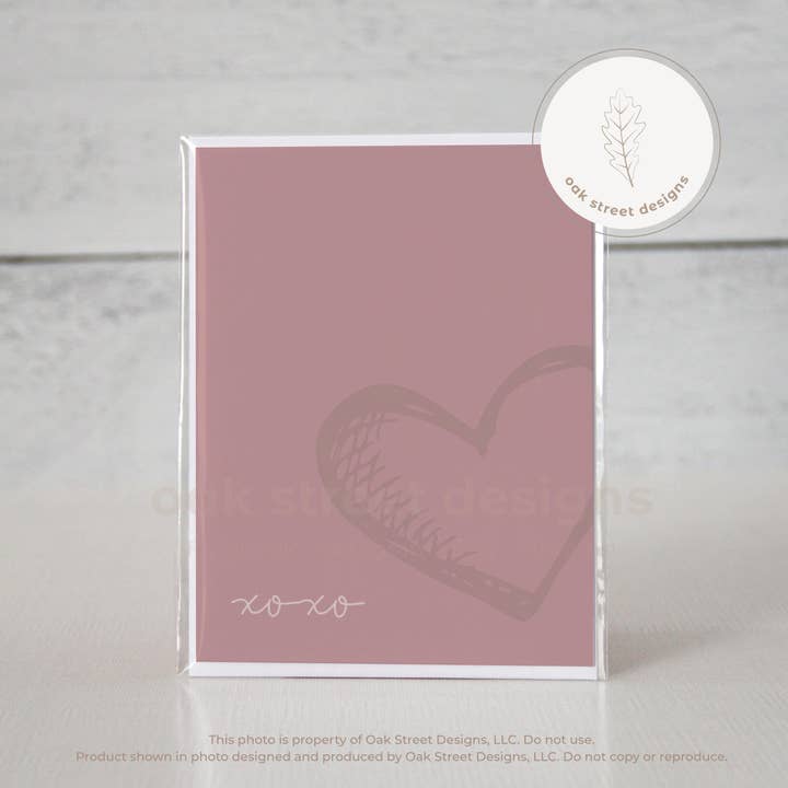Carte pliée XOXO pour la vente par Oak Street Designs
