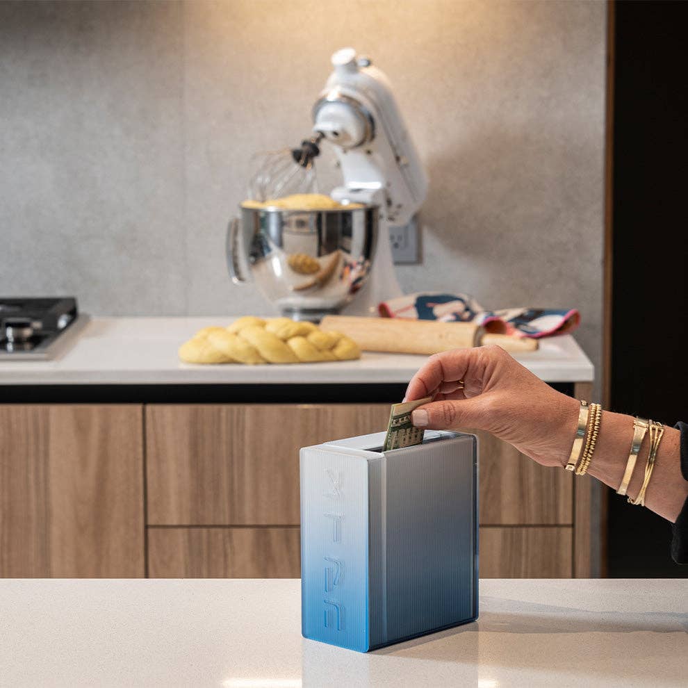 Apeloig Collection - Wholesale Decorative Box - Tzedakah Box Blue Ombre5