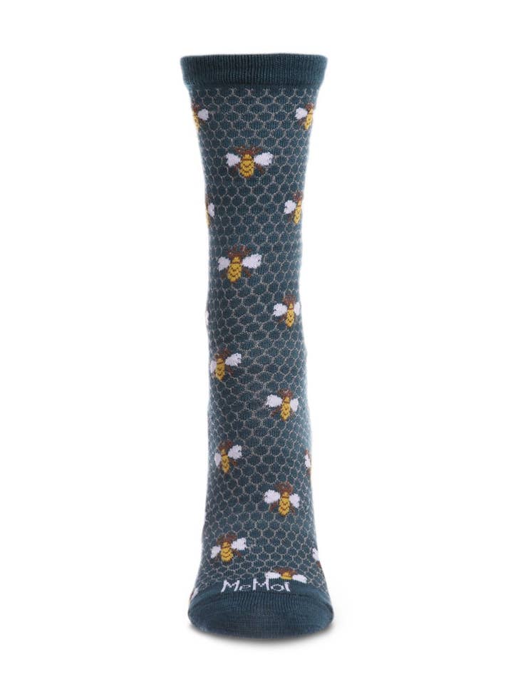 Legion Blue Honey Bee Crew Socks for wholesale on Faire