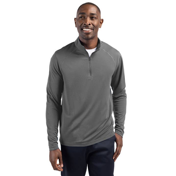Cutter & Buck - Wholesale Athletic Top - Men's - Clique Ice Pique Mens Half Zip Tech Pullover