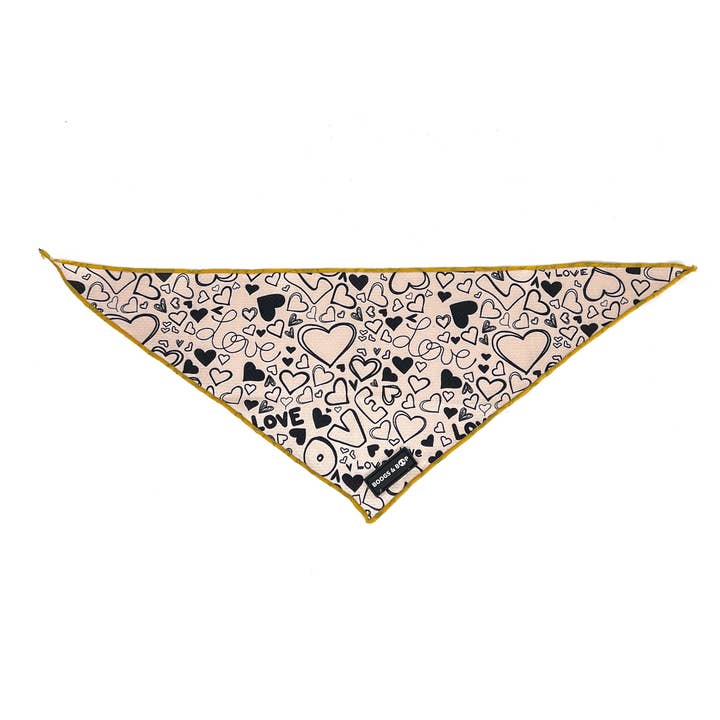 Bandana pour chien à nouer avec imprimé signature pour la vente par Boogs & Boop