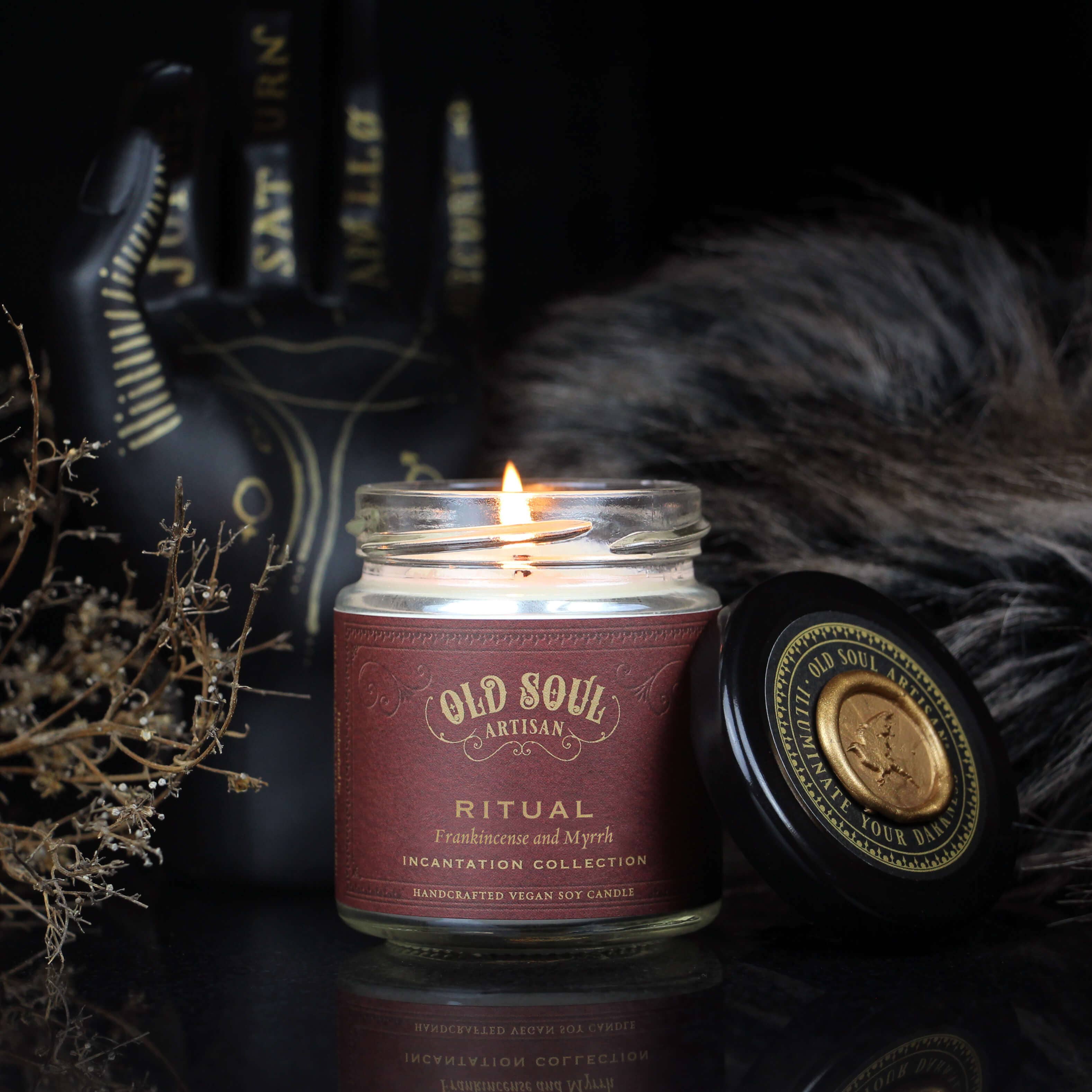 Old Soul Artisan - Wholesale Jar/Filled Candle - Ritual - 4 Oz  Soy Candle - Inspired by Herbal Folklore2