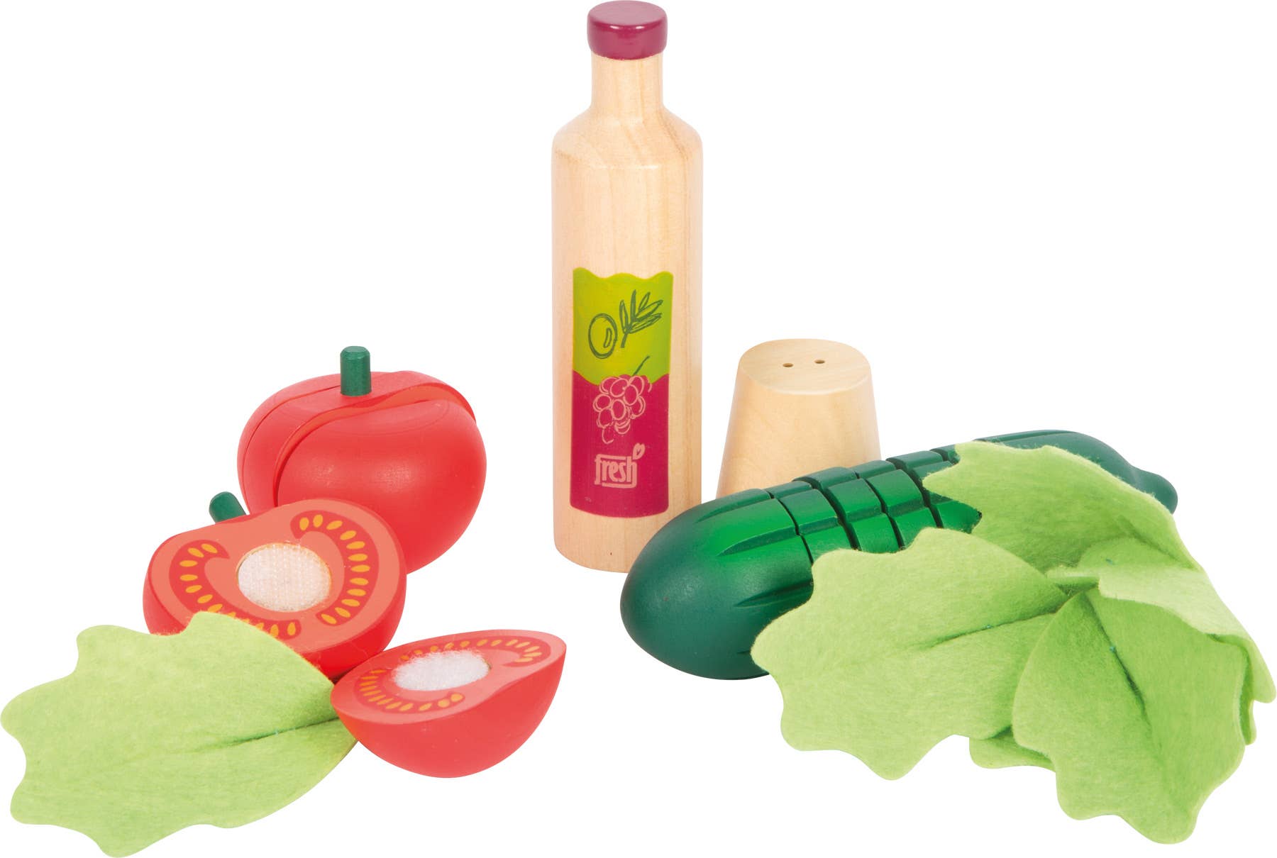 small foot - Wholesale Wood Toy - Kids - Salad cutting set “fresh” | kitchen toys | wooden toys18