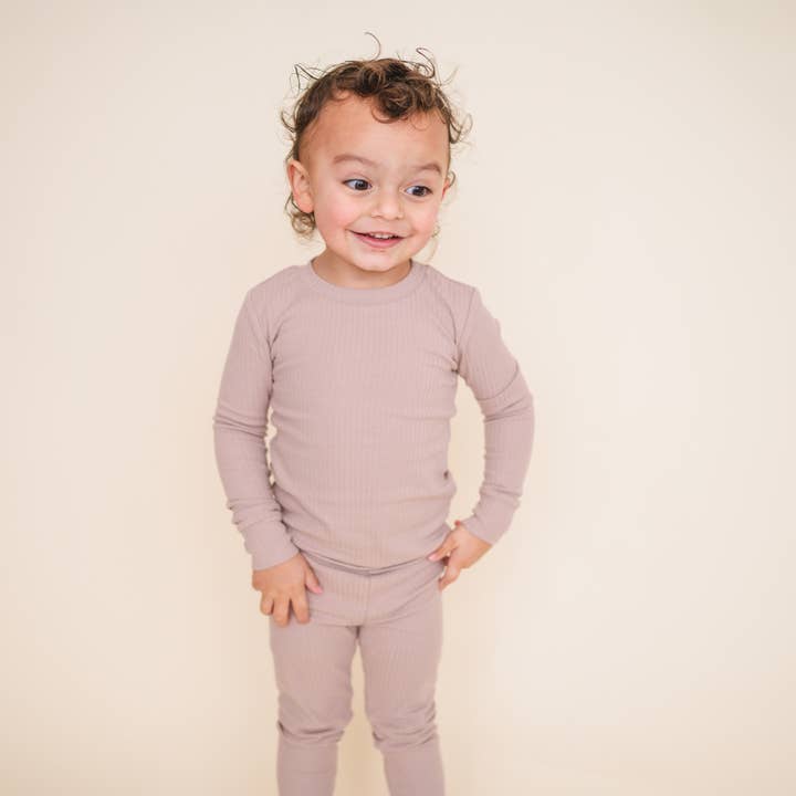 Organic Cotton 2-Piece Set - Mocha for wholesale by bug + bean kids