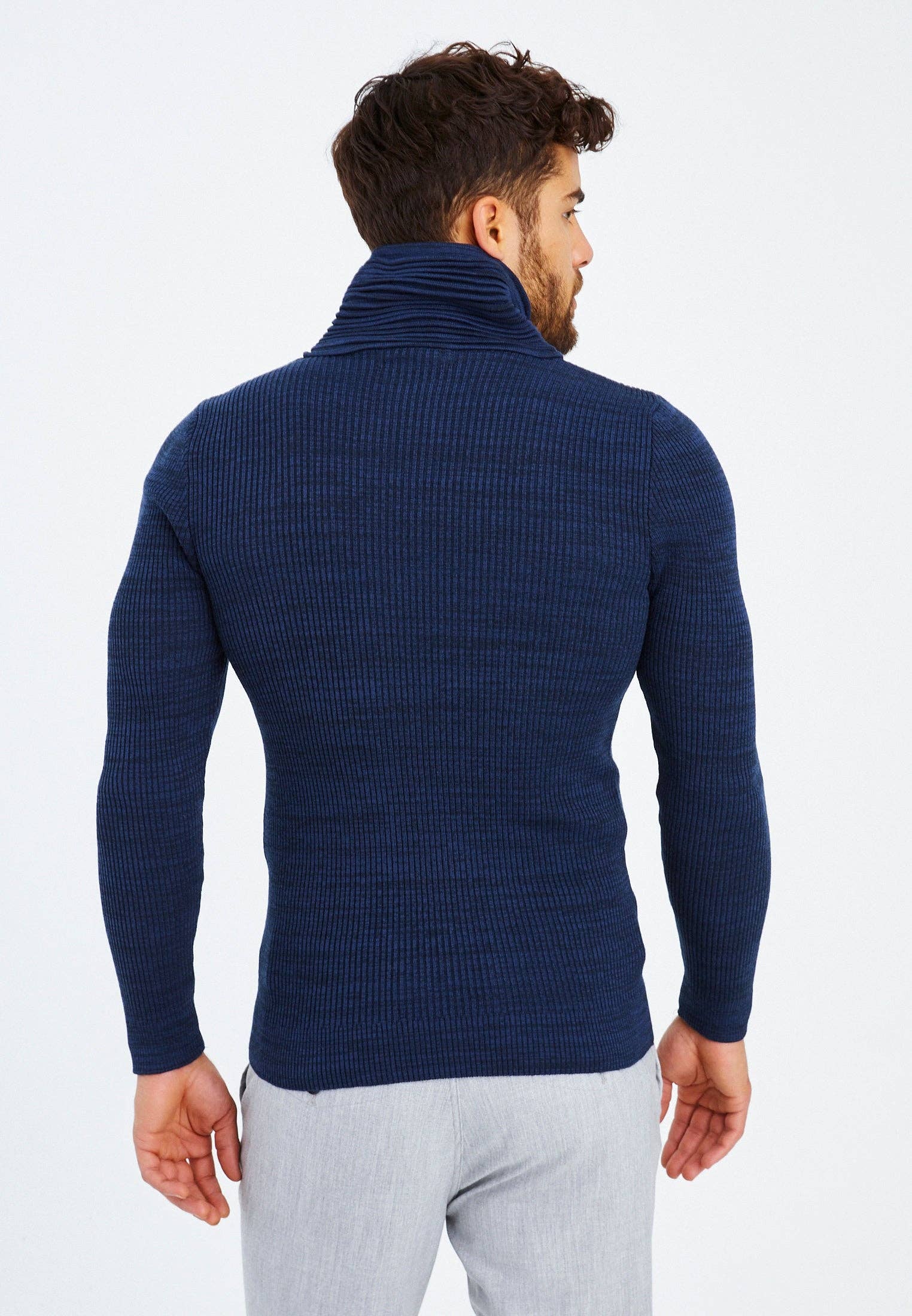 Leif Nelson GmbH - Wholesale Knit Sweater - Men's - Men's Knit Sweater Fine Knit Shawl Collar LN-15352