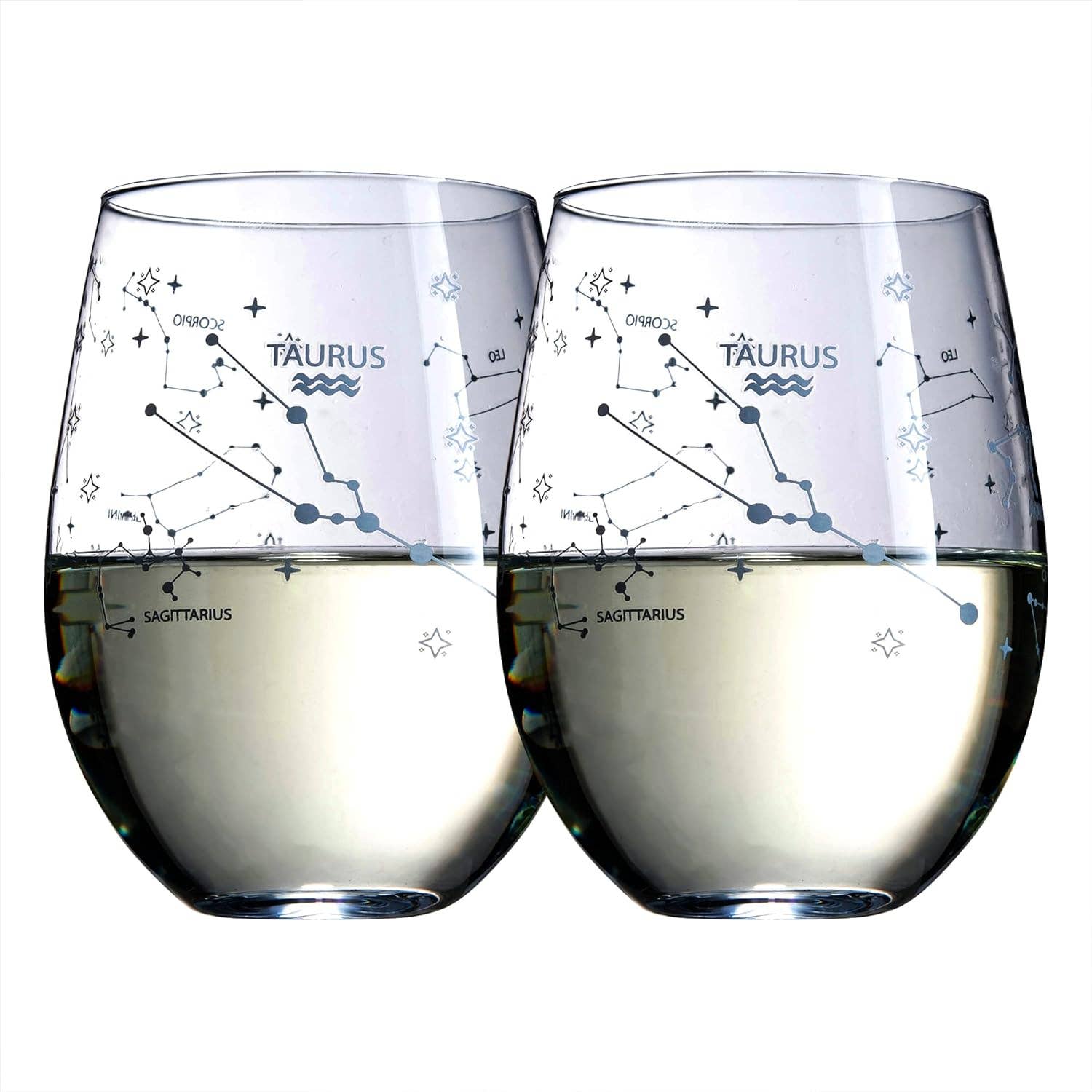 The Wine Savant /  Khen Glassware – wholesale Wine glass – Zodiac Wine Glass & Coaster Set (Taurus) 0