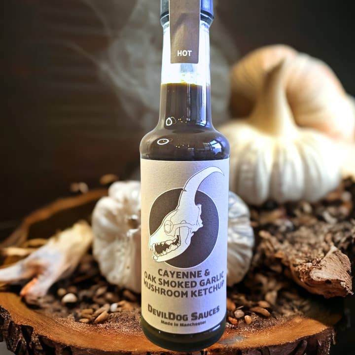 DevilDog Sauces - Wholesale Ketchup - Cayenne, Smoked Garlic Mushroom Ketchup 150g (Hot)