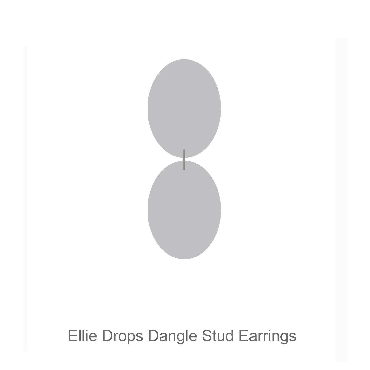 Silky Moons Jewelry – wholesale Dangle earrings – Ellipse Drops Dangle Stud Earrings