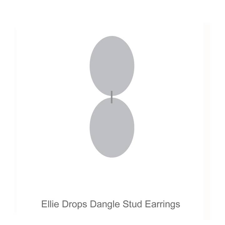 Ellipse Drops Dangle Stud Earrings for wholesale by Silky Moons Jewelry