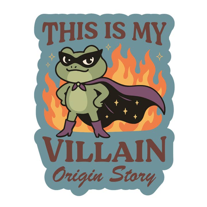 This is my Villain origin story sticker for wholesale by Stick to it creations