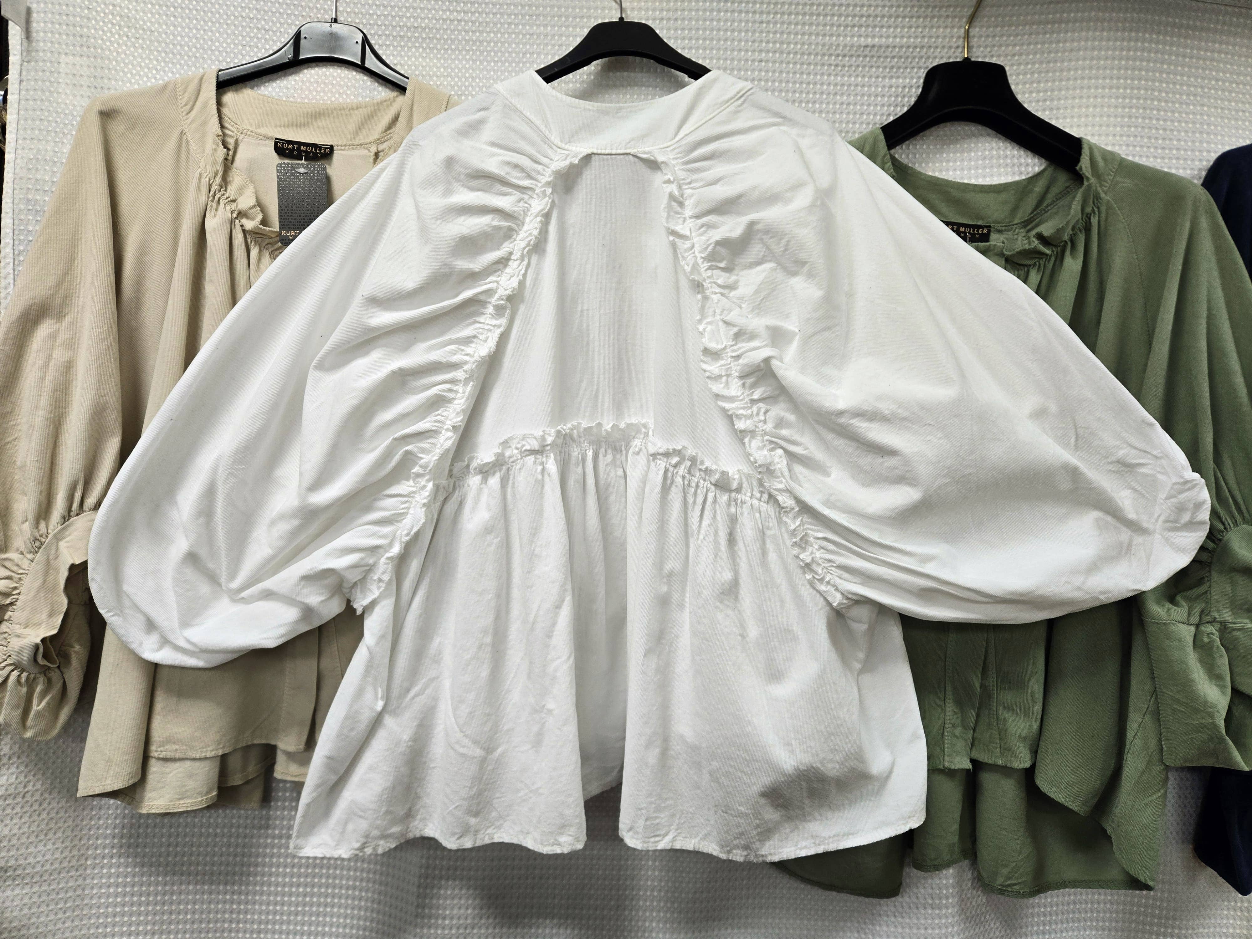 Kurt Muller - Vente Chemisier – femme - Blouse en Coton Côtelé à Boutons2