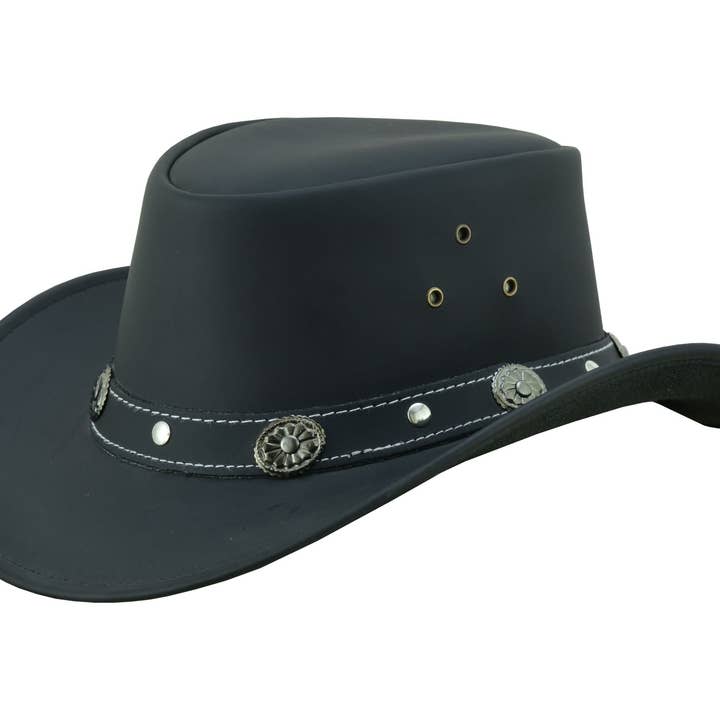 Lesa collection inc - Wholesale Cowboy Hat - Unisex - Capri Leather Hat Water Resistant Leather Cowboy Western Ha9