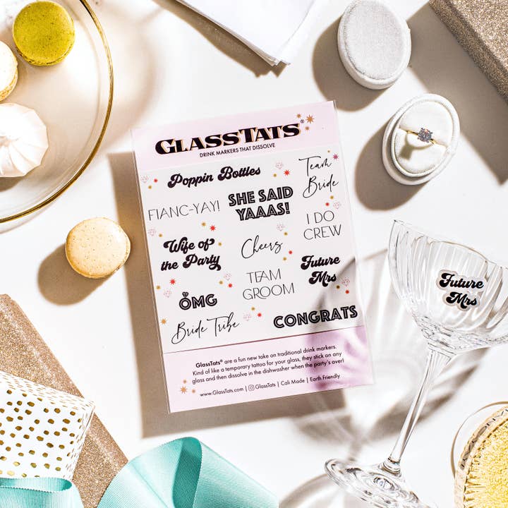 Engagement Drink Markers for wholesale by GlassTats
