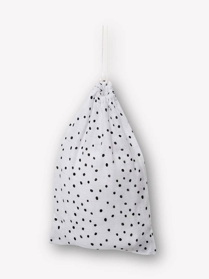 mousseline coton biologique 60x60cm • pois • lot de 2 pour la vente par hutch&putch