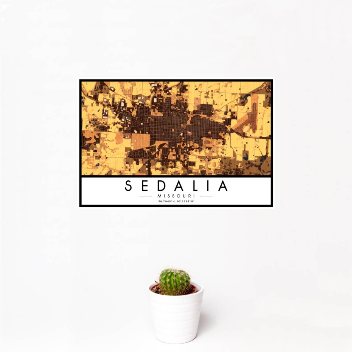 JACE.design - Wholesale Art Print - Sedalia MO Map Print Ember1