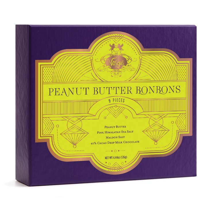 Vosges Haut-Chocolat - Wholesale Chocolate Box - Milk Chocolate Peanut Butter BonBons w/ Himalayan Sea Salt1