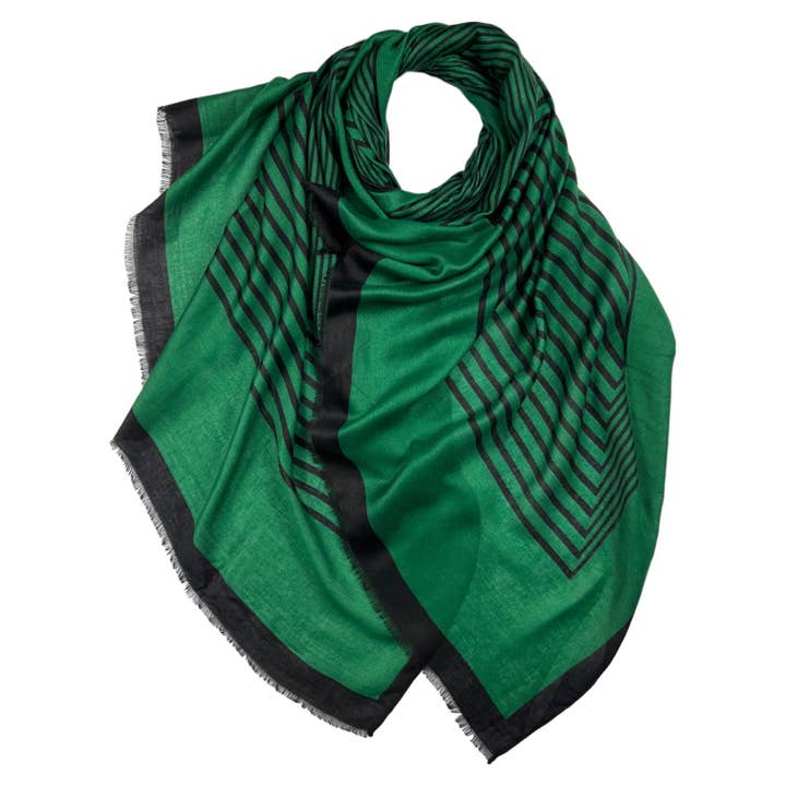 Lili Scarves - Wholesale Scarf - Women's - Printed Big Maze Pattern Lightweight Scarf