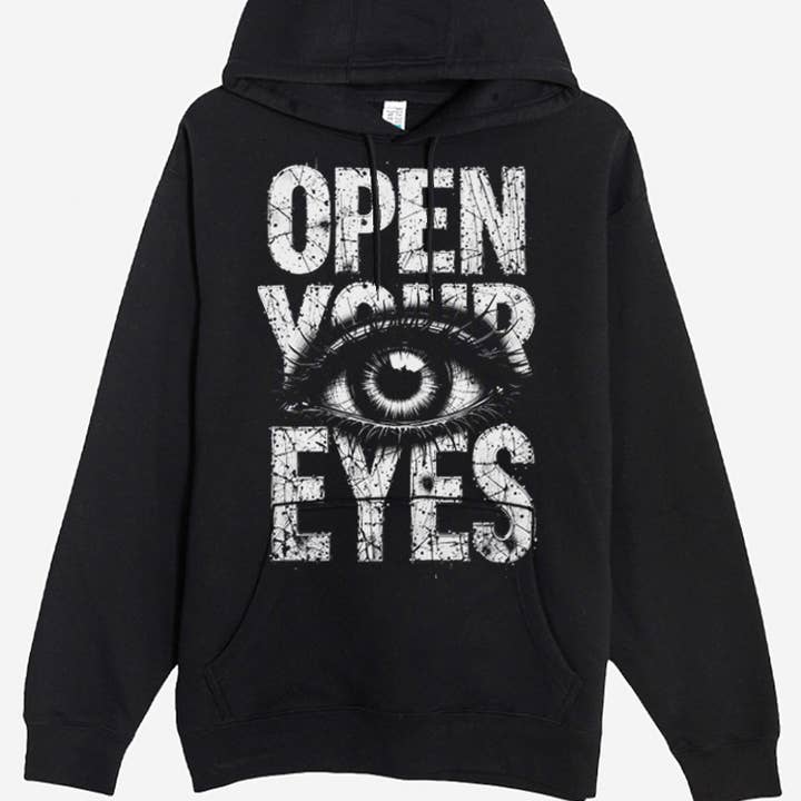 PB-3158. Open Your Eyes GRAPHIC HOODIE for wholesale by Polar bee