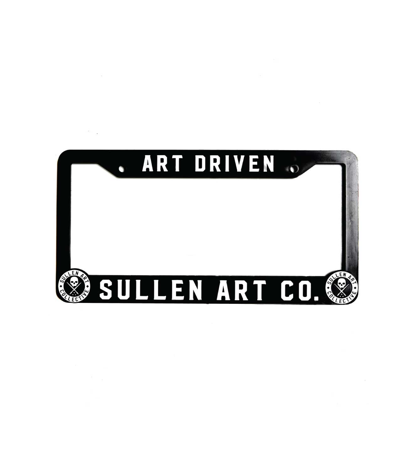 BLACK Art Driven License Plate Frame for wholesale on Faire0