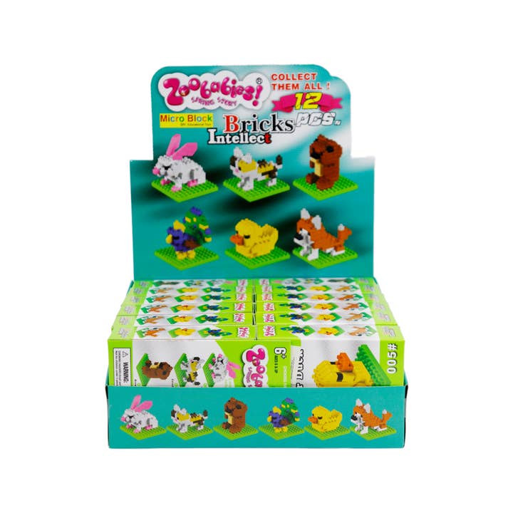 Cap Zone - Wholesale Building Set - Kids - Animal Pals DIY Building Block Craft Kit - 12 pcs