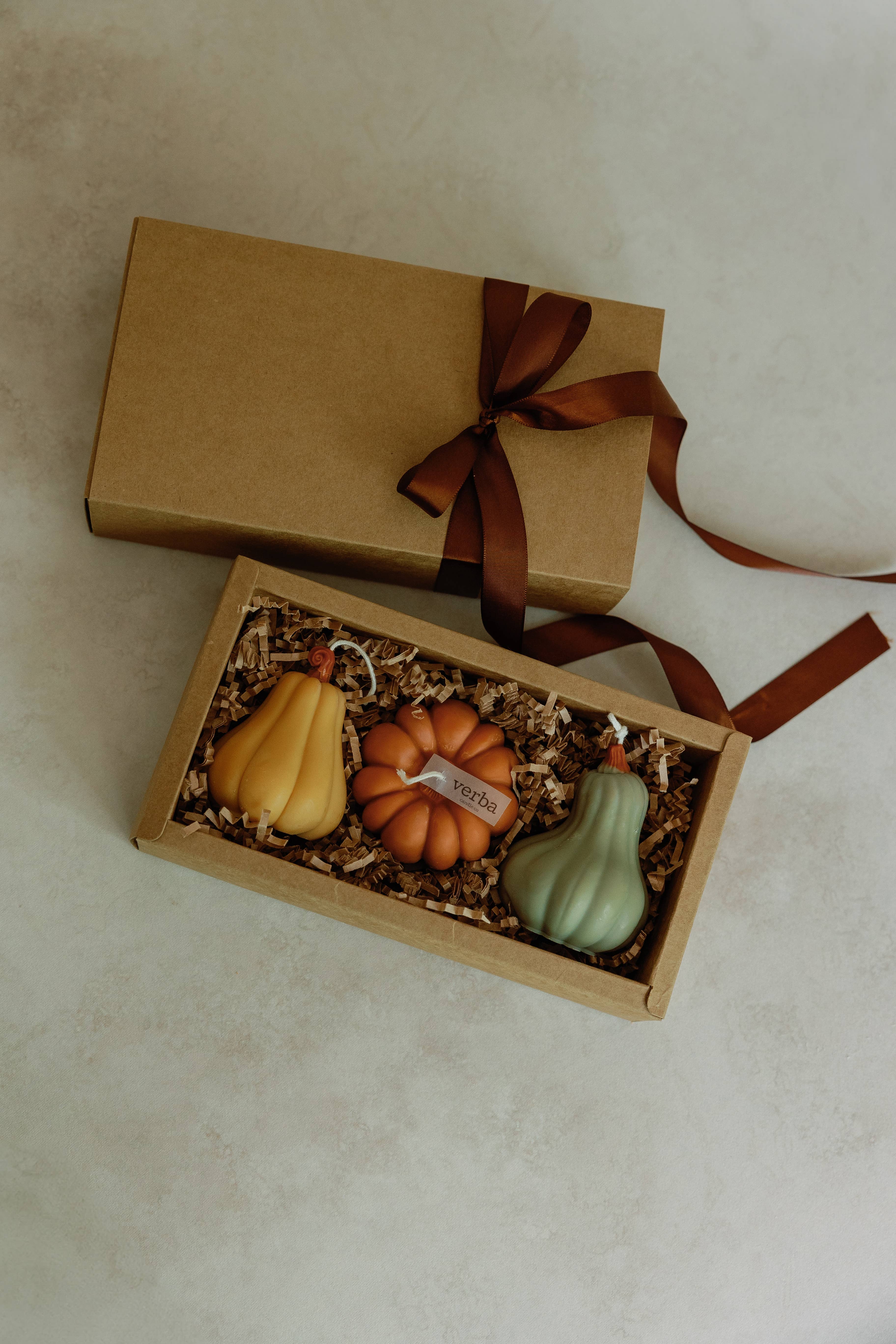Verba Candle Co - Vendita all'ingrosso Decorazioni da tavolo - Candela Fall Pumpkin, confezione regalo, Halloween, decorazioni autunnali