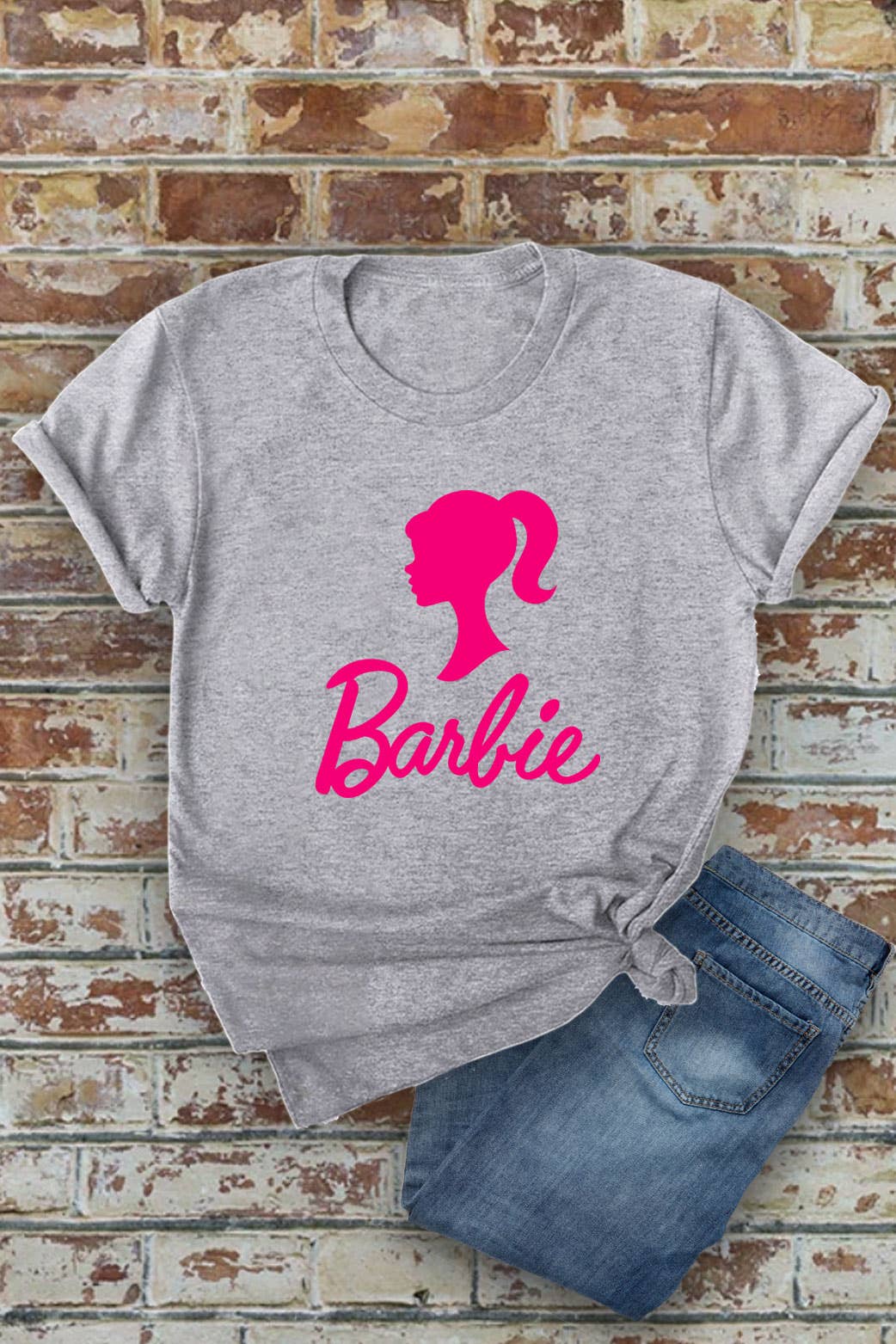 Top Avenue - Wholesale Screen Printed T-Shirt - Women's - Hot Barbi, Unisex Round Neck T-Shirt8