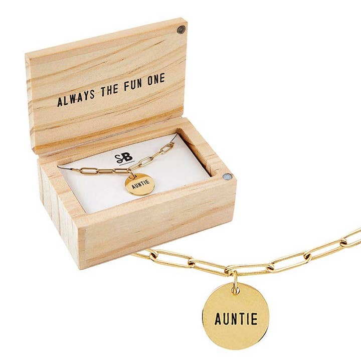 Link Necklace Jewelry - Auntie for wholesale by Angle