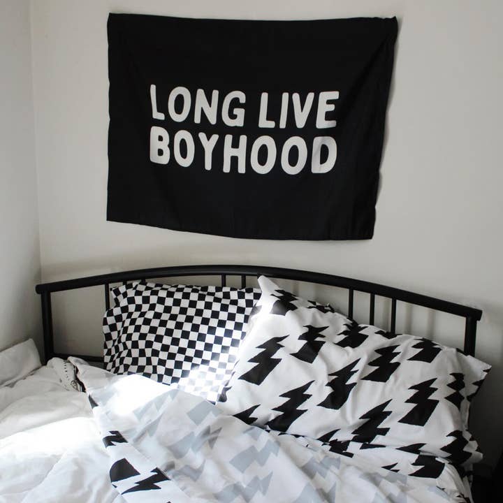 Cherrypick - Wholesale Banner - Kids & Baby - Long Live Boyhood Banner | Boys Room Fabric Wall Sign