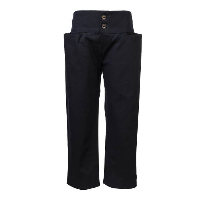 Sorte habitbukser med ekstra store lommer for engroshandel hos Infantium Victoria