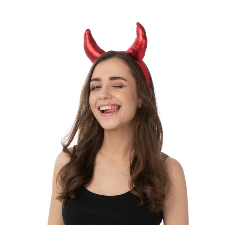 Stylex Party – Großhandel Kostüm – Damen – Rotes Teufelshorn-Haarband für Halloween, Cosplay-Zugang