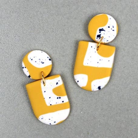 Playground Drop Earring - Geel voor wholesale door Bb Design House