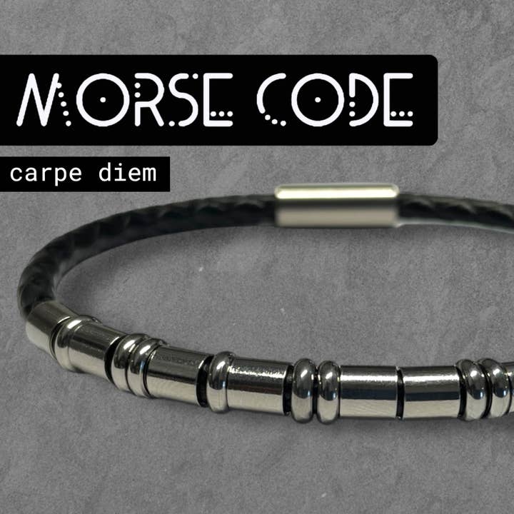Carpe Diem - Morse Code Bracelet for wholesale by Instinct UK