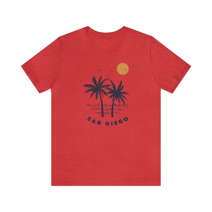 Hey Mountains - Wholesale Screen Printed T-Shirt - Unisex - San Diego T-Shirt - Retro Unisex California Shirt