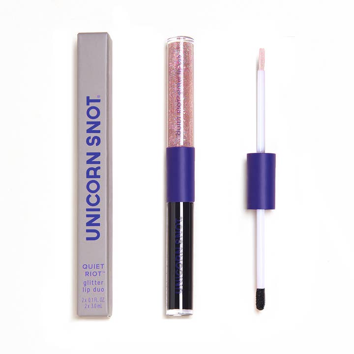 Unicorn Snot - Wholesale Lip Stain/Dye/Tint - Quiet Riot 2-in-1 Glitter Lip Duo - Black (Chasm)
