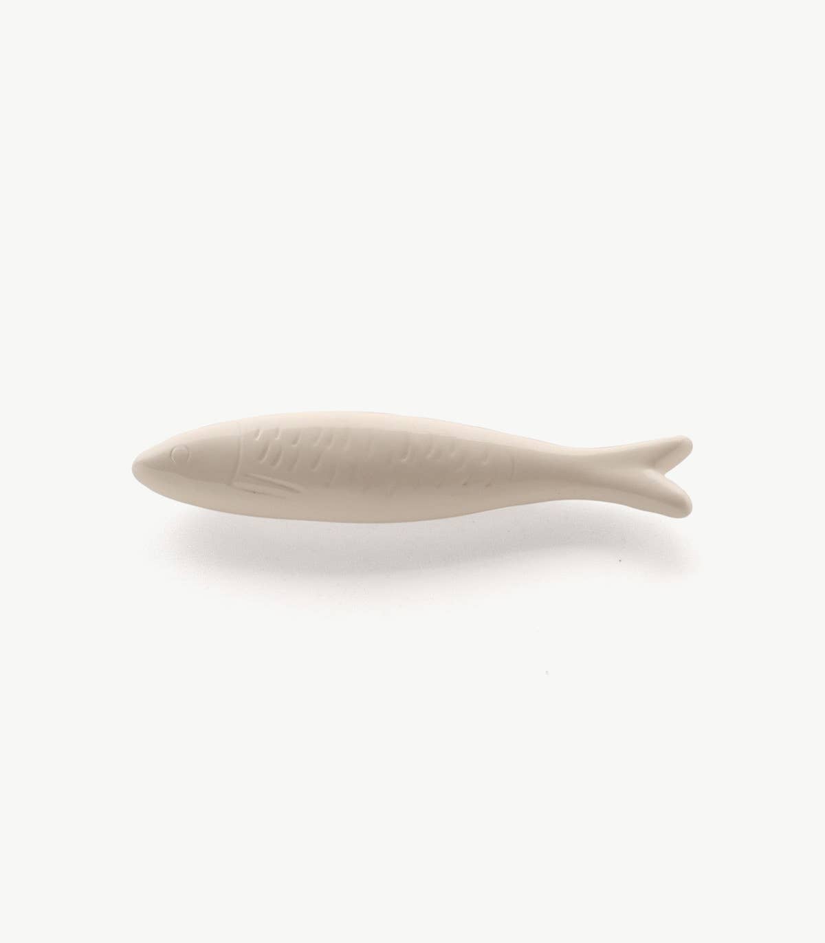 Casa Atlântica - Wholesale Decoratief beeldje - Witte keramische sardines, set van 2 handgemaakte stukken2