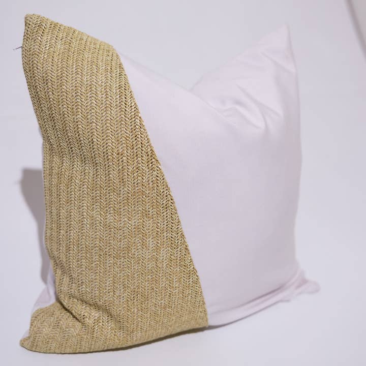 BHD HOME - Wholesale Chair cushion - Outdoor Raffia Angles White and Natural Lounge Cushion 55 x 55cm3