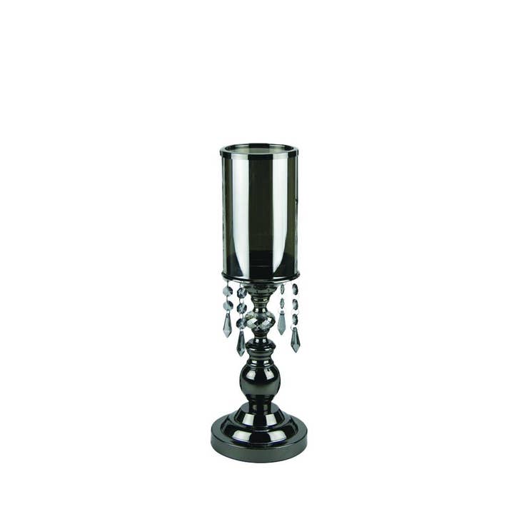 5" Top | Black Crystal Candle Stand for wholesale on Faire
